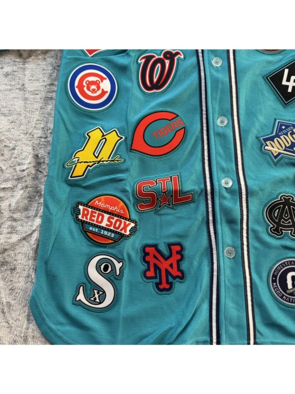 Headgear Classics Negro League Collection Collage Jersey Teal Size L NWT - Picture 6 of 16
